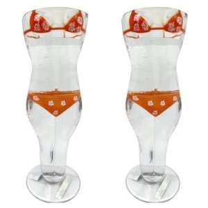  Forum Novelties 58410 Orange Bikini Drinking Glasses   2 