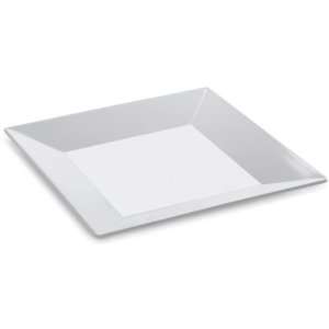 Siciliano White 6 Square Melamine Plate   Case  12  