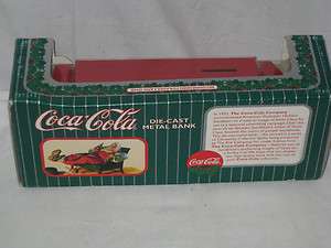 Coca Cola Die cast bank with santa 1995 coca cola company  