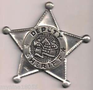 Vintage Tin Toy Deputy Sheriff Star Badge  