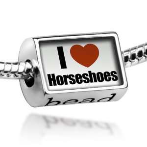  Beads I Love Horseshoes   Pandora Charm & Bracelet Compatible 