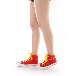 Women Girl High top multi color Canvas sneakers shoes  