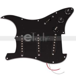 Single Coil Shell Prewired Guitar Pickguard Set Black  