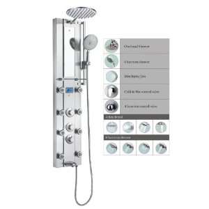   Shower Panel with Rainfall Shower Head, 8 Adjustable Nozzles, and Tub