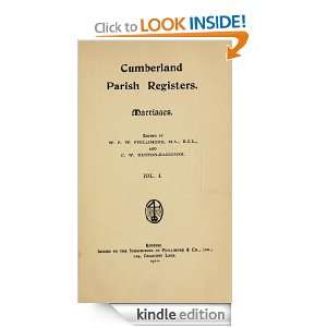 Cumberland parish registers. Marriages (1910) (Annotated) W. P. W 
