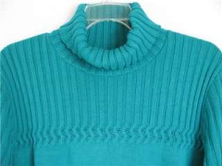 Coldwater Creek Mixed Pattern Turtleneck Sweater COLORS  