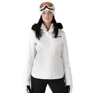  Spyder Womens Posh Faux Fur Jacket (White) 12White 