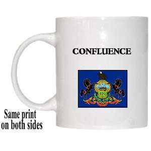  US State Flag   CONFLUENCE, Pennsylvania (PA) Mug 