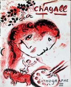 Marc Chagall Colored Original Lithograph RARE Huge Sale  