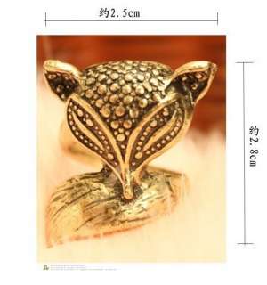 Fashion Vintage style Charming Bronze Lovely Fox Ring  