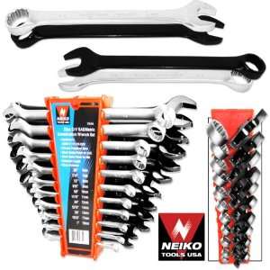 Pro Grade 22 Piece Combination Wrench Set   Extended Length   MM and 