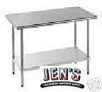 COMMERCIAL KITCHEN STAINLESS STEEL WORK TABLE 18 X 60  