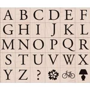   Arts Mounted Rubber Stamp Set, Garamond Letters Arts, Crafts & Sewing