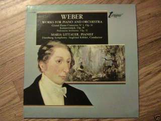 WEBER WORKS PIANO ORCHESTRA CONCERTO LP TV S 34406  