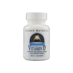 Source Naturals Vitamin D 3    400 IU   100 Tablets 