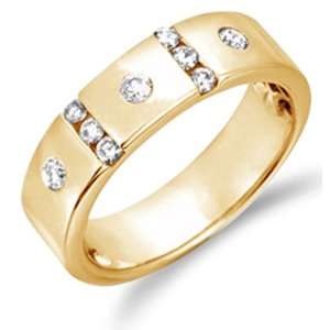    11.5   14k Yellow Gold Diamond Three 3 Stone Wedding Anniversary 