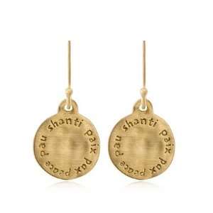  Shanti Peace Earrings with 24k Gold Jewelry