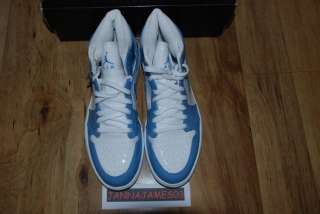 Air Jordan Retro 1 (I) Patent White University Blue Sz 10 DS NIB dave 