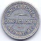 Maine NORWAY ME Token 5c JH Fletcher CONFECTIONER Rare  