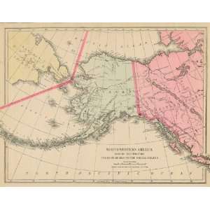  Wanamaker 1895 Antique Map of Alaska