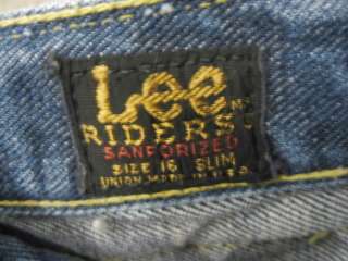 vtg Mens Lee Riders Indigo Denim Jeans 27x31  