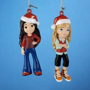  3.5 ICARLY & SAM BLOW MOLD ORNAMENT SET OF 2 PIECES