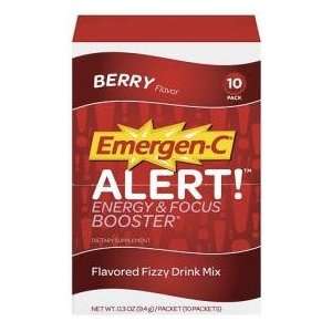  Emergen C Alert Energy & Focus Builder Drink Mix Berry 10 