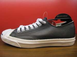 New Converse Jack Purcell Black Leather Low US Men 3 11 Shoes Classic 