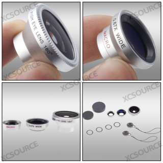 Wide Macro Lens + 180° Fish Eye Lens For iPhone 3G 3GS 4 4G iPad 2 