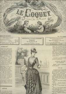 ORIGINAL LE COQUET March 24,1888+ 1 colored print  