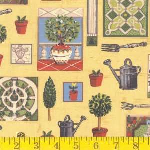  Hampton Court Pale Yellow Fabric By The Yard Arts, Crafts & Sewing