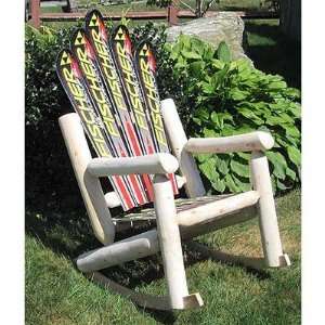  Ski Chair LRock Snow Log Rocker Furniture & Decor