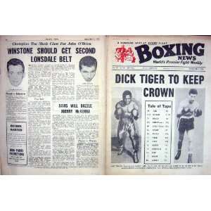   BOXING 1963 GIARDELLO TIGER OBRIEN WINSTONE FULLMER