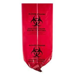  33 Gallon Red Isolation Infectious Waste Bag / Biohazard 