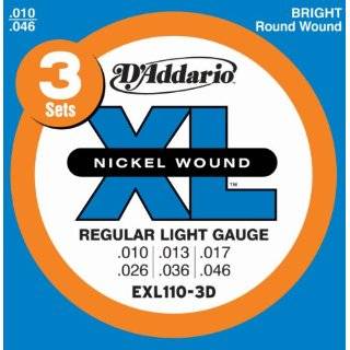 Addario EXL110 3D Nickel Wound Electric Guitar Strings, Regular 