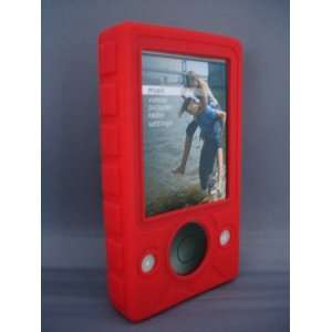   Silicone Skin for 30GB Microsoft Zune   Red  Players & Accessories
