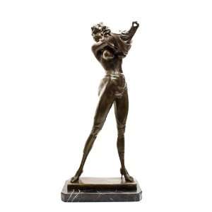  Bronze Large Sensual Statue Vintage Hollywood Actress Jane 