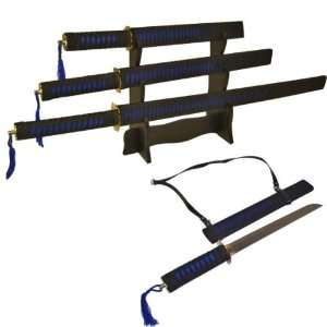   Trademark Black and Blue Slayer 3 Ninja Sword Set