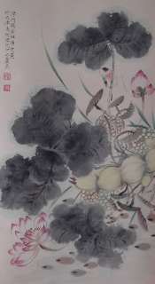 J045Scroll Painting of Flower&Bird Jia Guangjian  
