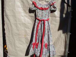 Beautiful Unique 60s Country Western Paisly Print Swing Dress  