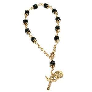   Bracelet with Crucifix ~ Comes in a Fancy Velour Gift Box Jewelry