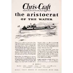  1929 Ad Mahogany Chris Craft Smith Sons Boats Cruisers Yachts 