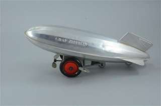 Vintage Wind Up Toy SCHYLLING ALUMINUM AIRSHIP Zepplin Collector 