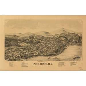  c1889 map of Port Henry, New York