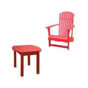   Chair with Side Table in Red   K 92248 CT 0