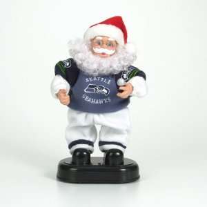  12 NFL Seattle Seahawks Animated Rock & Roll Santa Claus 