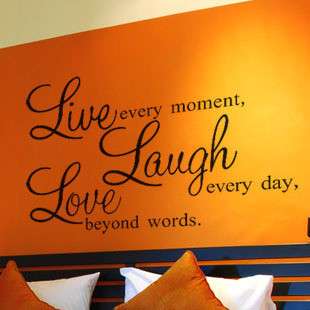 Laugh Live Love Art DecoR Wall Paper Sticker Decal 225  