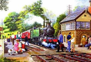 DEPARTURE TIME by KEVIN WALSH 1000 PIECE FALCON TRAIN JIGSAW PUZZLE 