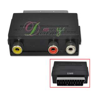 RGB Scart Male to 3 RCA AV Female Adapter Converter  