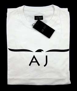 New ARMANI JEANS AJ White Crewneck T Shirt Shirt XL NWT $135  